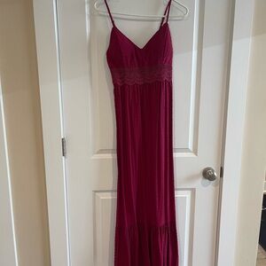 Lily Rose Deep Red Maxi Dress